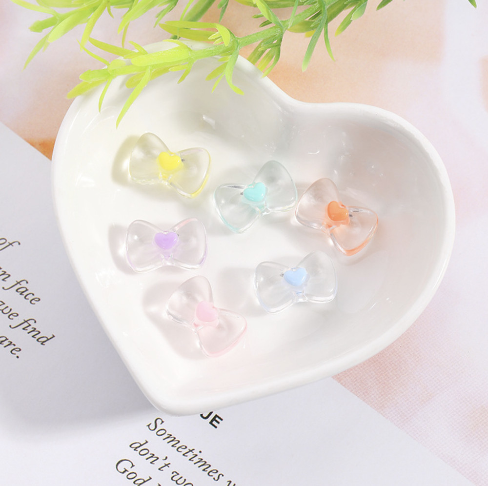 11MM AB Bow Shaped Acrylic Spacer Beads