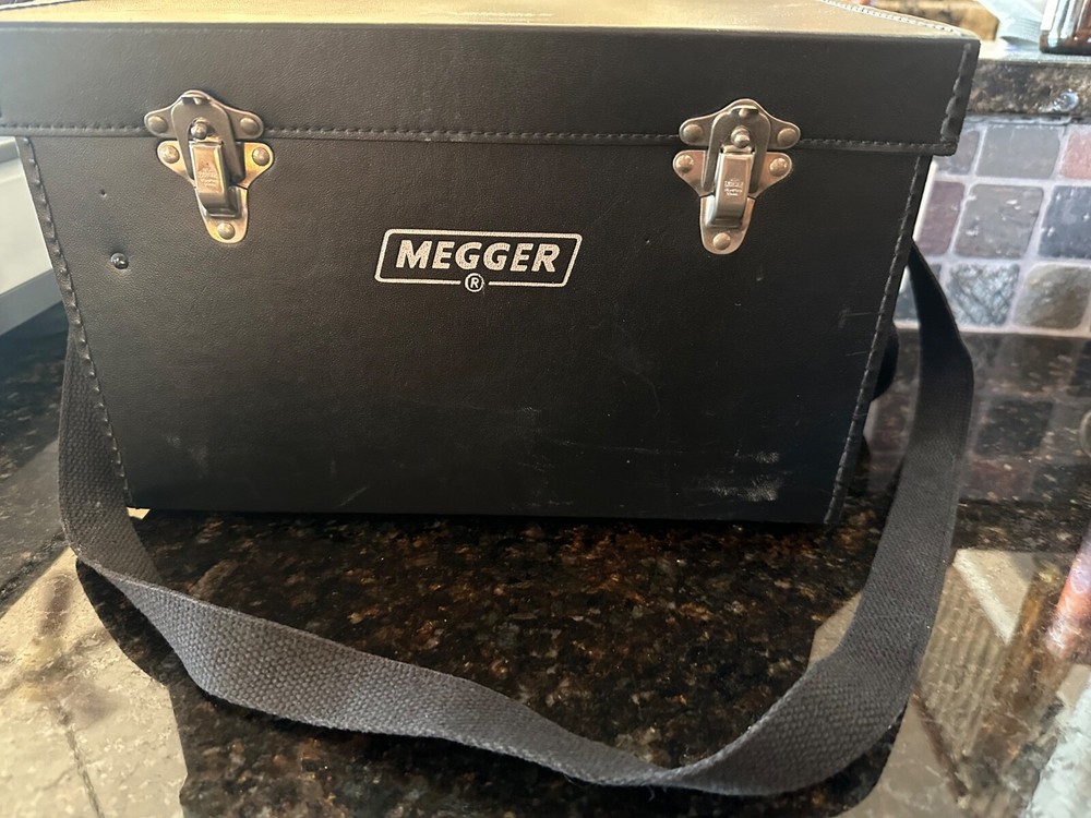 Megger Biddle Instruments Vintage Black Carrying Case w Strap  - Case Only