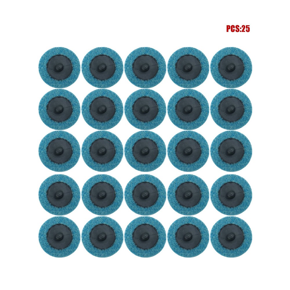 25 Pcs 2" Blue Fine Prep Pad Discs Surface Conditioning Quick Change Discs