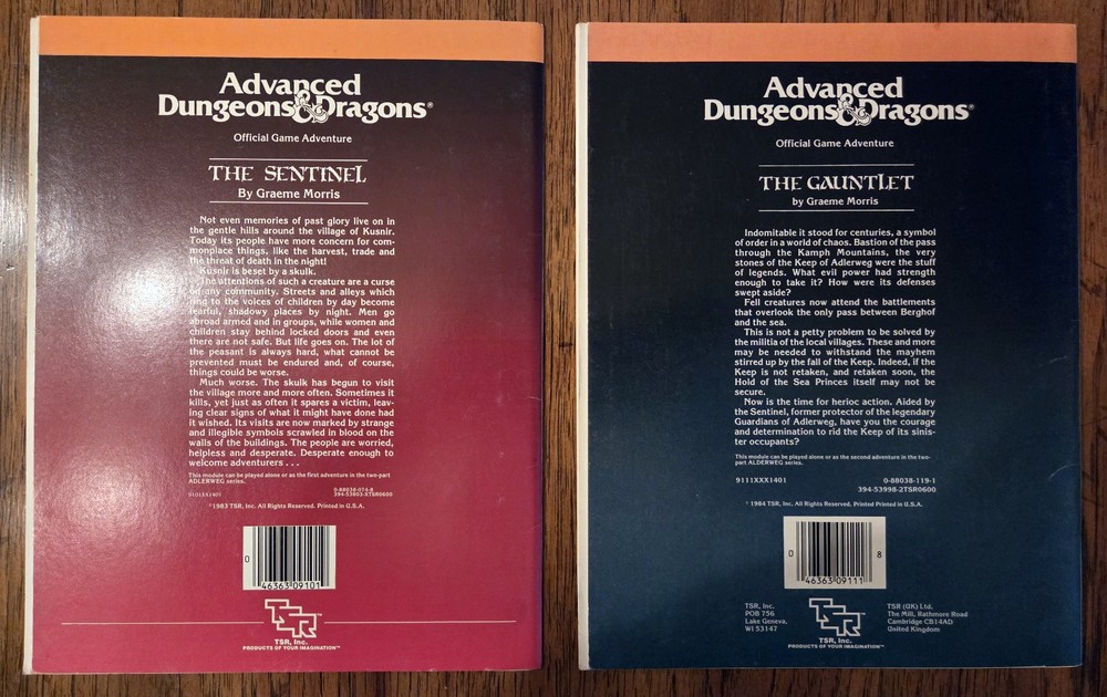 Advanced Dungeons and Dragons Modules UK2 and UK3 | VERY GOOD CONDITION