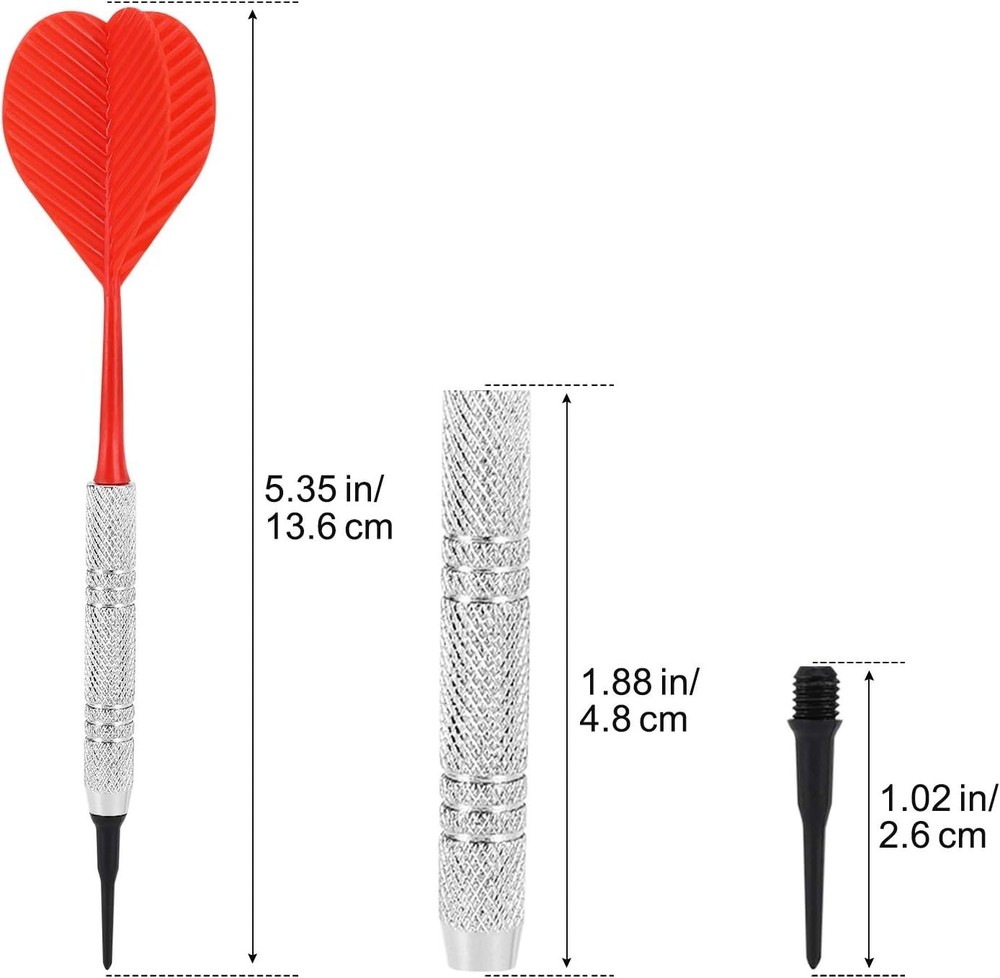 Soft Tip Darts Set with 100 Extra 2BA Tips for Electronic Dartboard