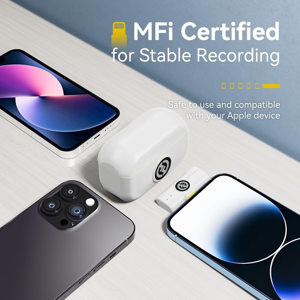 Hollyland Lark M2 Wireless Lavalier Microphone for iPhone/Android/Camera/PC/Lapt