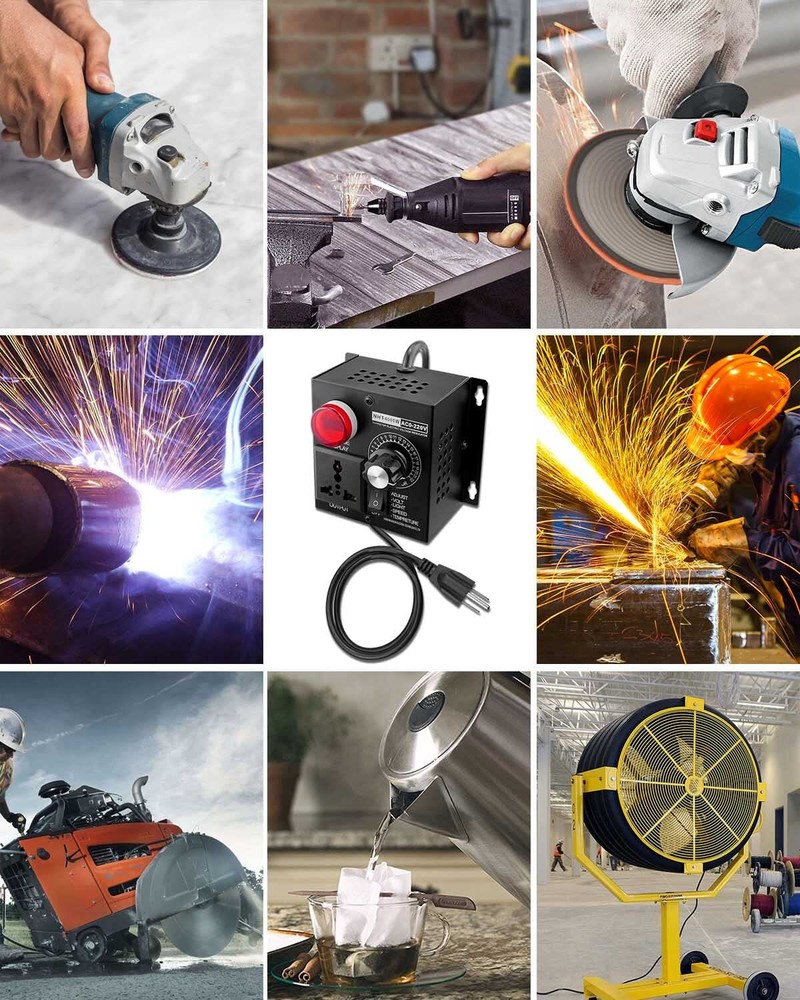 AC Variable Fan Speed Controller SCR Voltage Controller Fit for Fan Electric ...