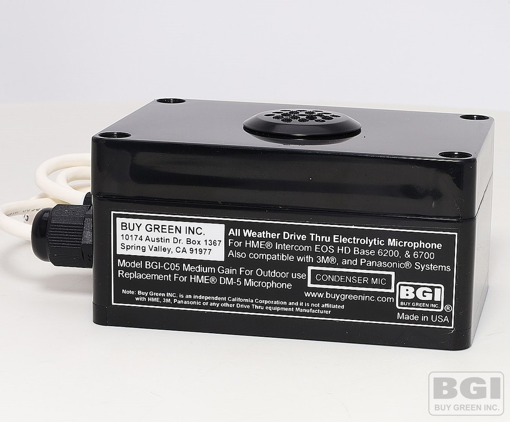 BGI-C05 Adjustable Sensitivity Microphone For HME® NEXEO & EOS HD Base 6200