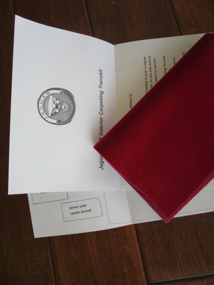 Monogram 1/8 Scale Jaguar XKE E-Type Full Interior Plush Carpeting Transkit