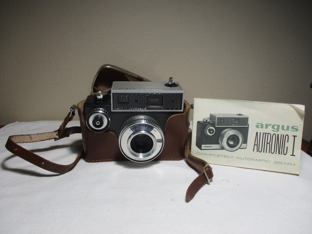 ARGUS AUTRONIC 35 MM CAMERA OWNERS MANUAL ORIGINAL LEATHER CASE