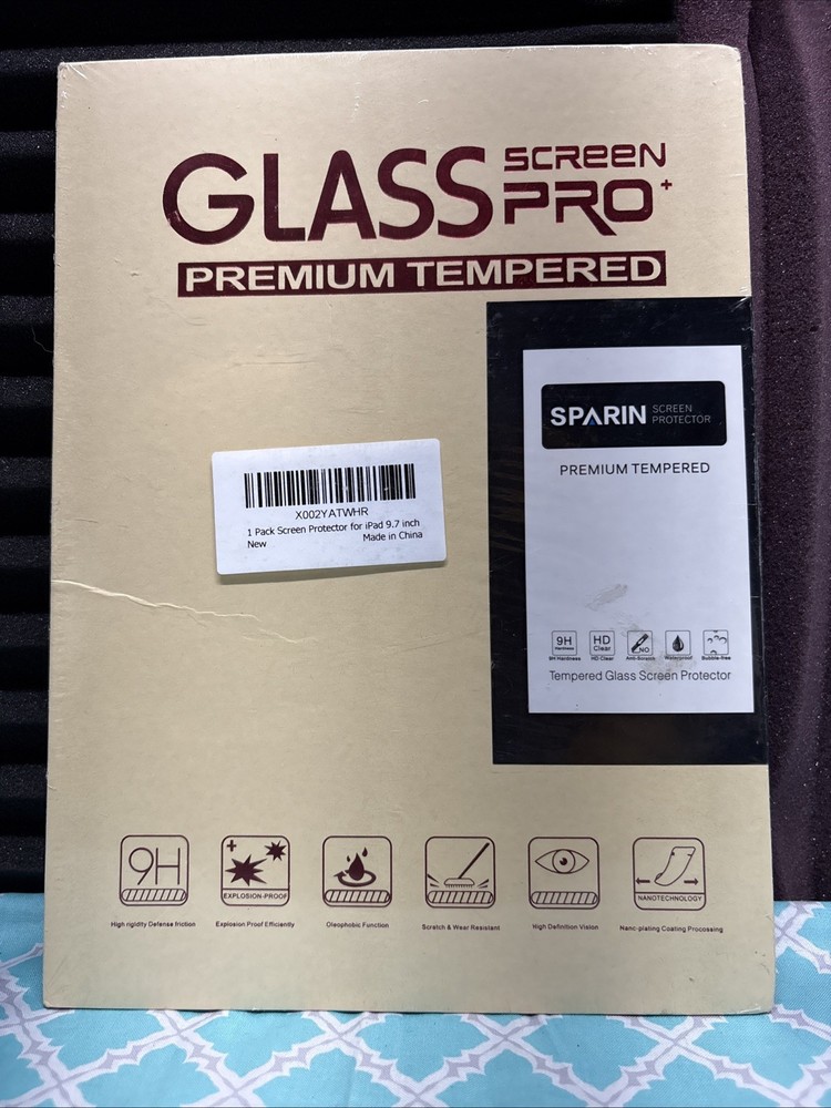 9.7" iPad Screen Protector – Premium Tempered Glass – New