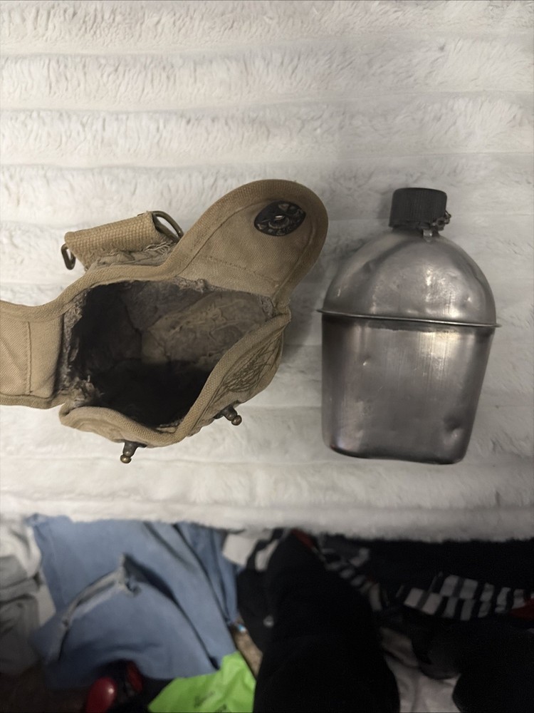 Old Millitary Canteen Water Bottle