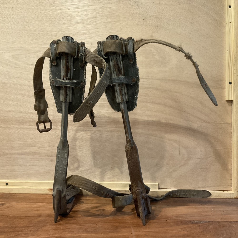 Vintage Lineman Tree Pole Climbing Spurs