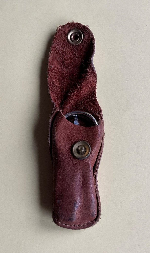 Vintage Folding Scissors with Leather Case, Marks ITALY