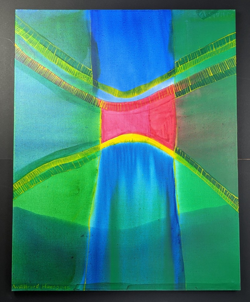 Willibrord Haas, Abstract Composition, Acrylic on Canvas, Signed, 2015