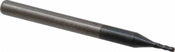 Accupro 0.04" Diam 4 Flute Single End Solid Carbide 0.01" Corner Radius End M...