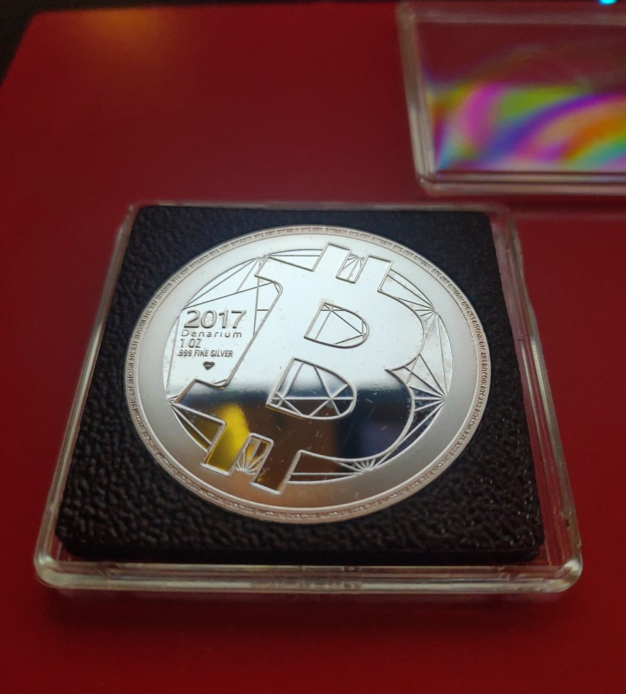 2017 DENARIUM BITCOIN 1oz Fine Silver Cold BTC Wallet - New ---- ONLY 71 Made!!