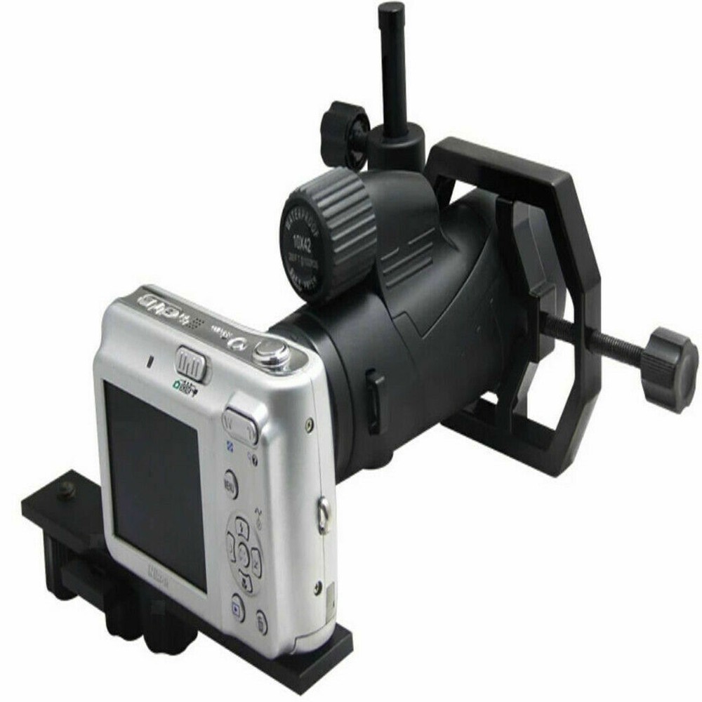 Universal Camera Connection Telescope Scope Adapter+Phone Clip Metal