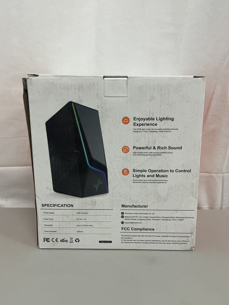 Computer Speakers, PC Speakers with 6 Lighting Modes