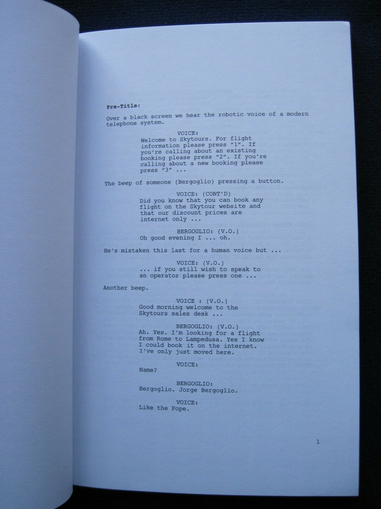 THE TWO POPES - OSCAR CONSIDERATION SCRIPT - 1st Appearance in Book Form, 1st Ed