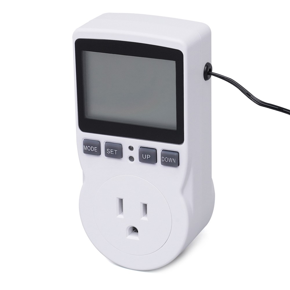Programmable Thermostat Plug LED Display Temp Controller Outlet Heater Cooler US