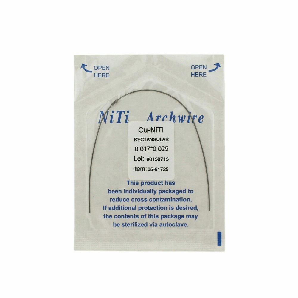 Dental Orthodontic Cu NiTi Copper Nickel Titanium Arch Wire Rectangular Round