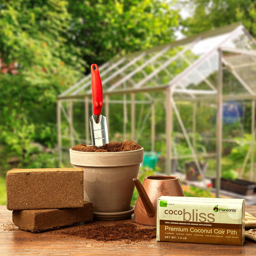 Coco Coir 650Gm Bricks (10-Pack) - Organic Coco Coir for Plants - Omri-Listed Co