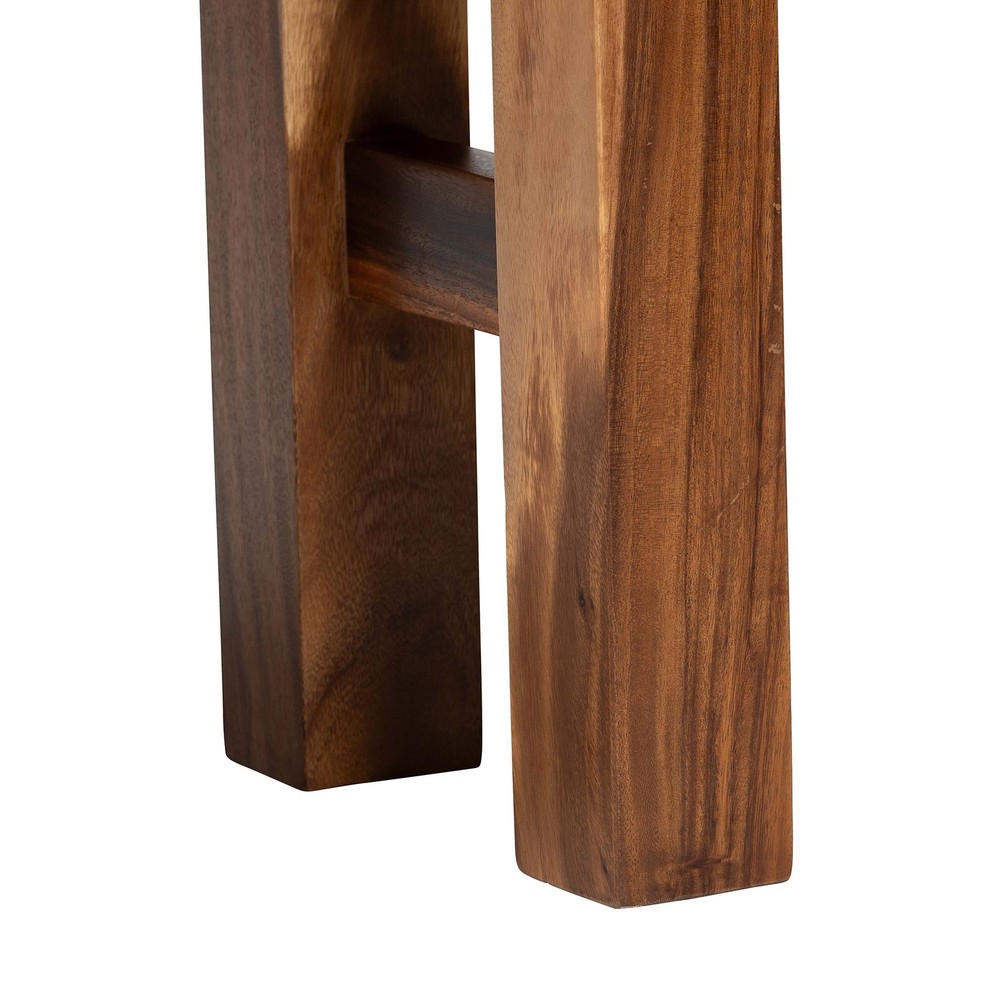 bali & pari Luli Suar Wood Bar Table - Handcrafted Solid Wood Console