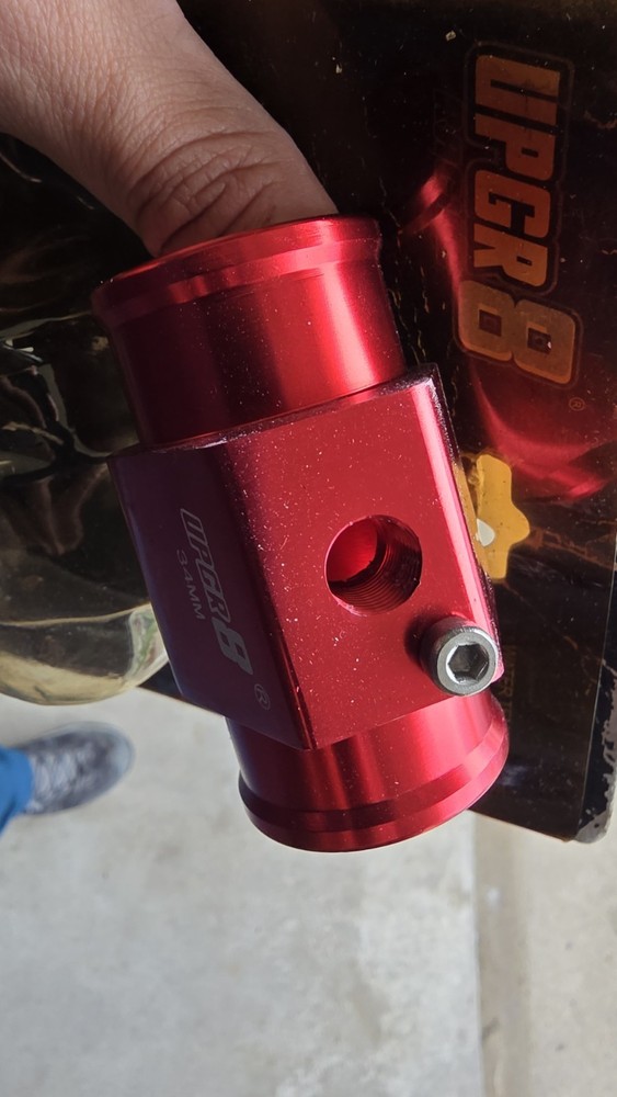 Universal Water Temp Joint Pipe Water Temp Temperature Joint Pipe 34mm Red