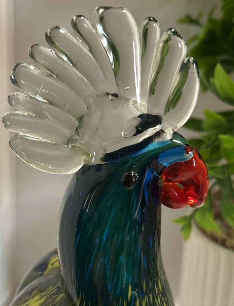 Geo Glass Parrot Figurine