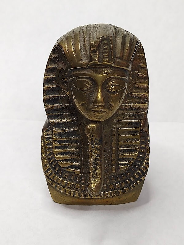 Vintage Brass Bust Egyptian Pharaoh