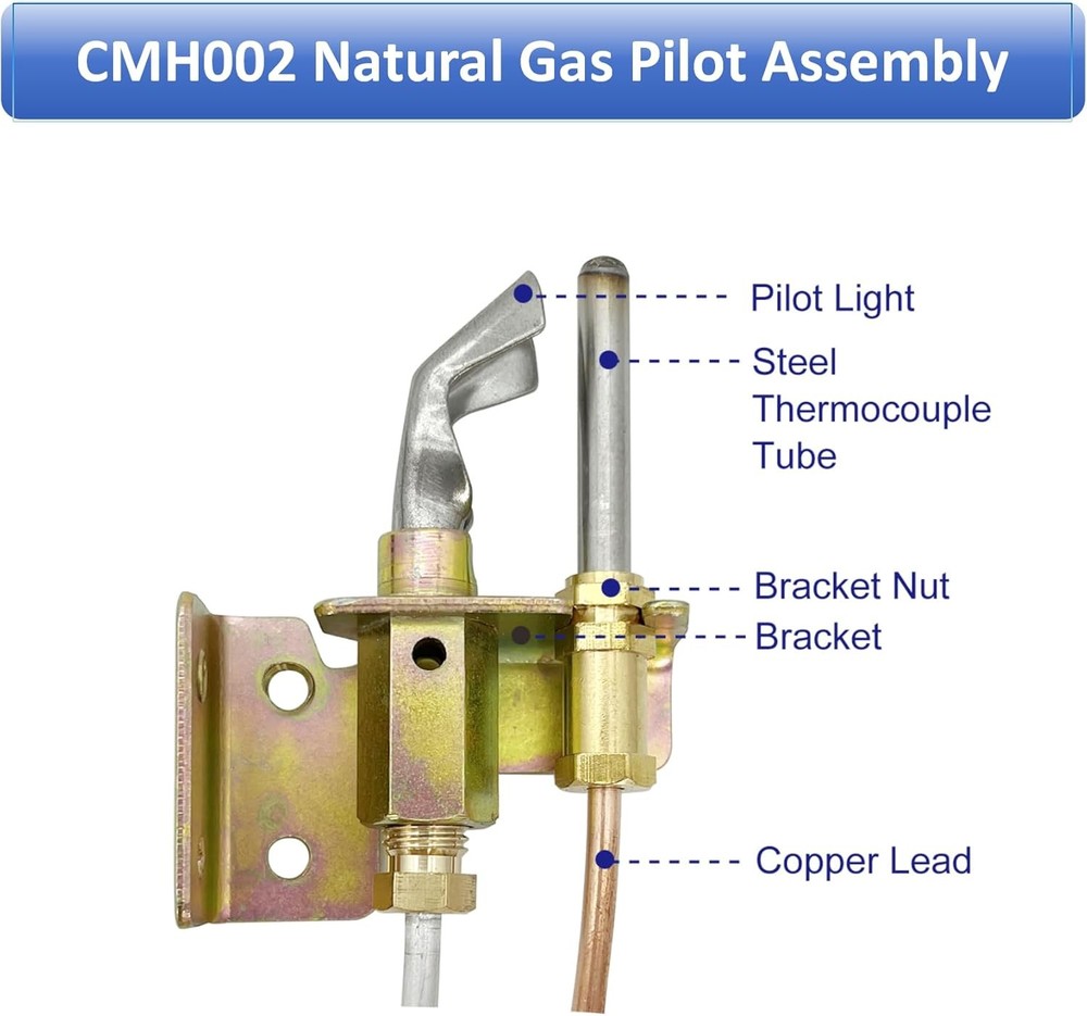 Long Term 24" Natural Gas Water Heater Pilot Assembely CMH002 Includes Pilot The