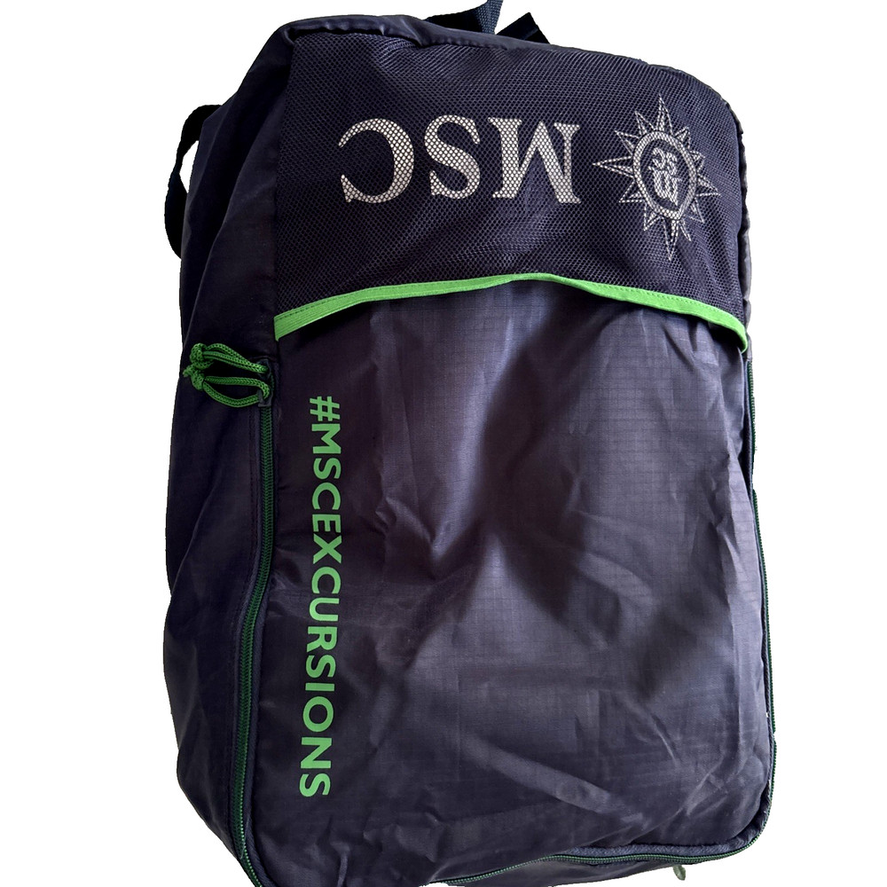 MSC Exclusive Excursions Editon Foldable Backpack MSC Blue NEW