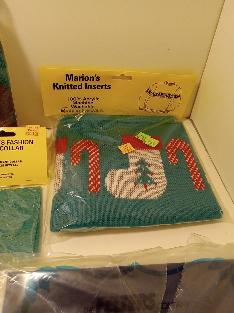 Sewing Marion's Knitted Inserts For Sweaters, Collars, Quick Stick Felt.