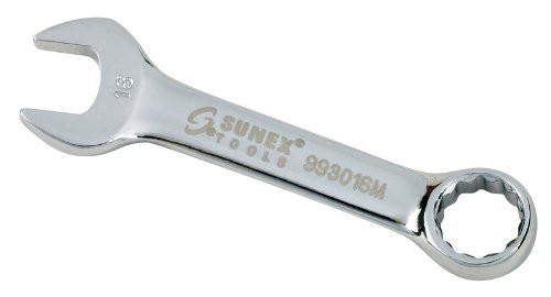 Sunex 993016M Tools Stubby Combination Wrench, 16 Mm