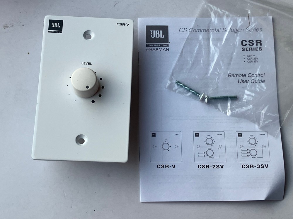 JBL CSR-V White Wall Volume Controller For Select CSM/CSMA/VMA Mixer Amplifiers