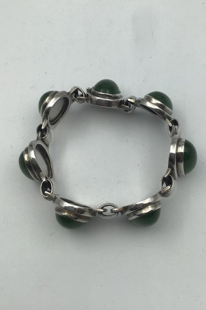 Georg Jensen Sterling Silver Bangle No. 52 Agate