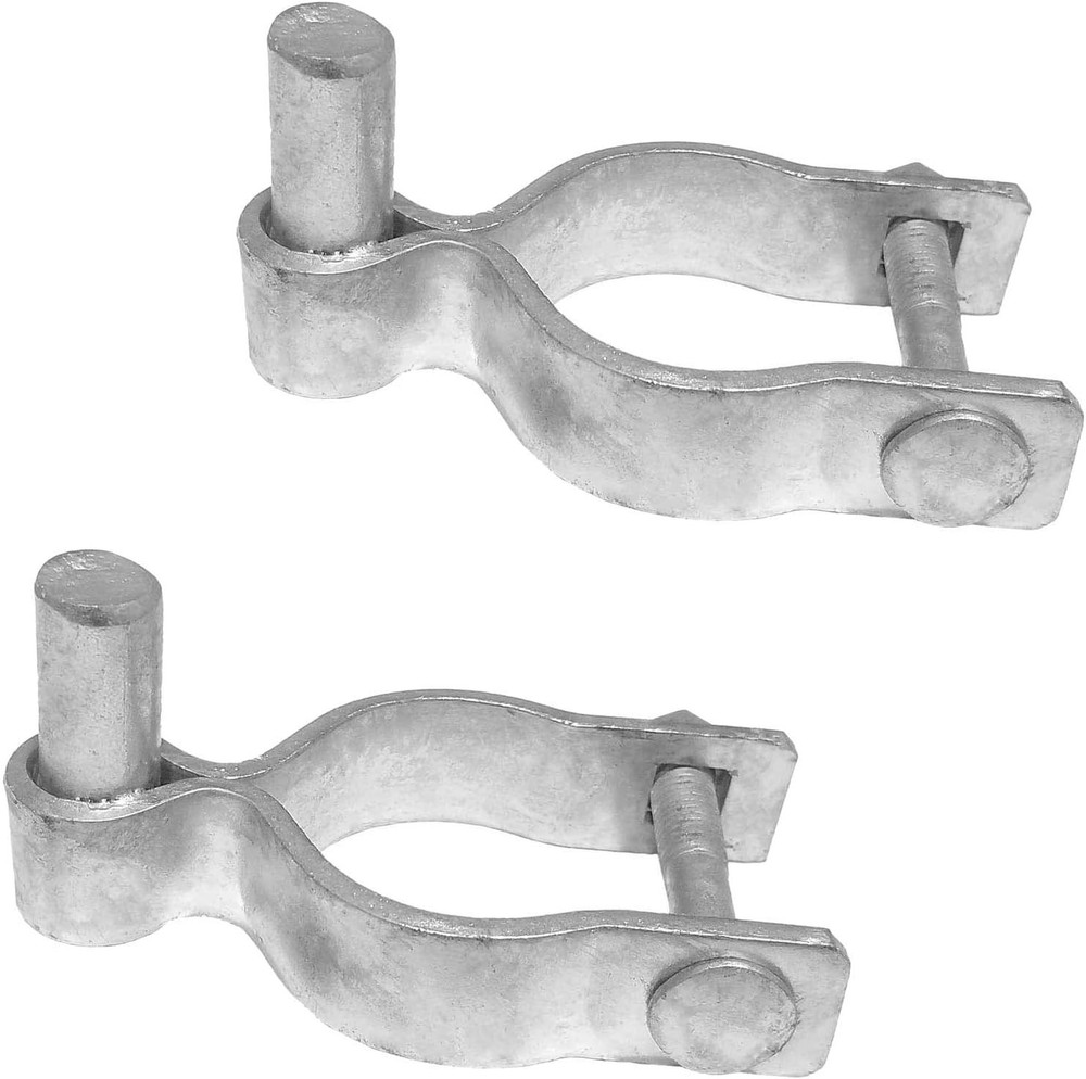 2-3/8" Galvanized Chain Link Fence Gate Post Hinge Pack of 2 Rustproof