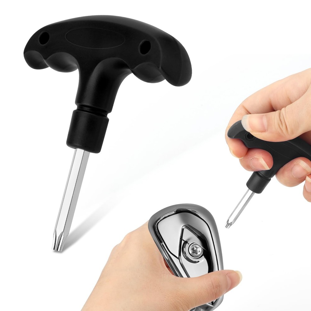 NQEUEPN Adjustable Golf Wrench With Plastic Handle - Stainless Medium, Black