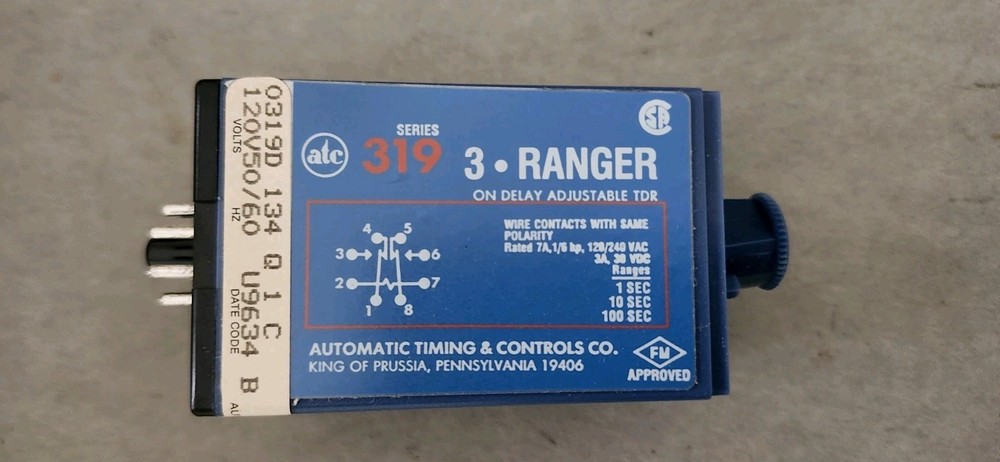 ATC 0319D-134-Q-1-C TIME DELAY RELAY