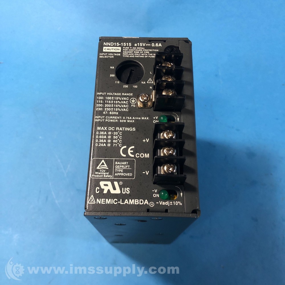Nemic-Lambda NND15-1515 Power Supply USIP