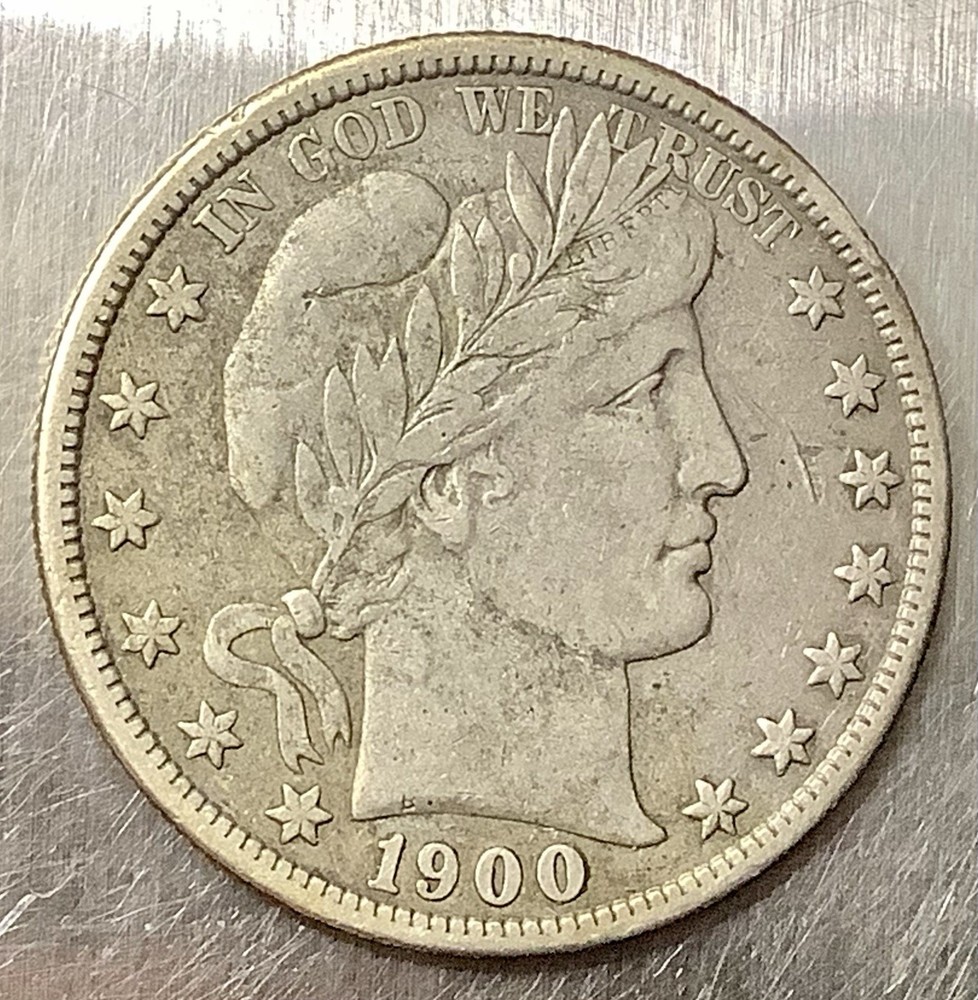 1900-S Silver Barber Half Dollar Better Date Choice VF+
