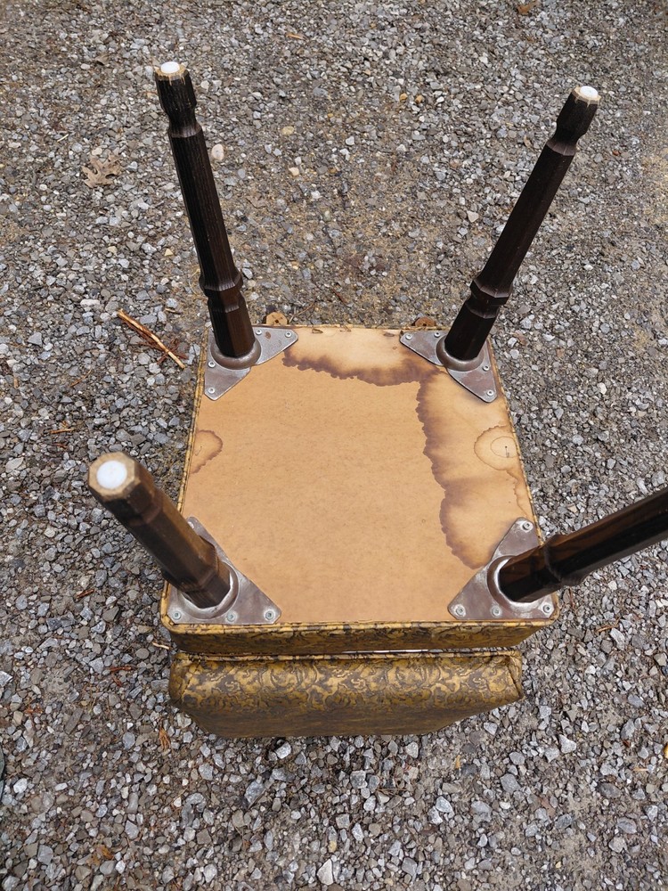 Vintage Sewing Stool With Storage Under Seat