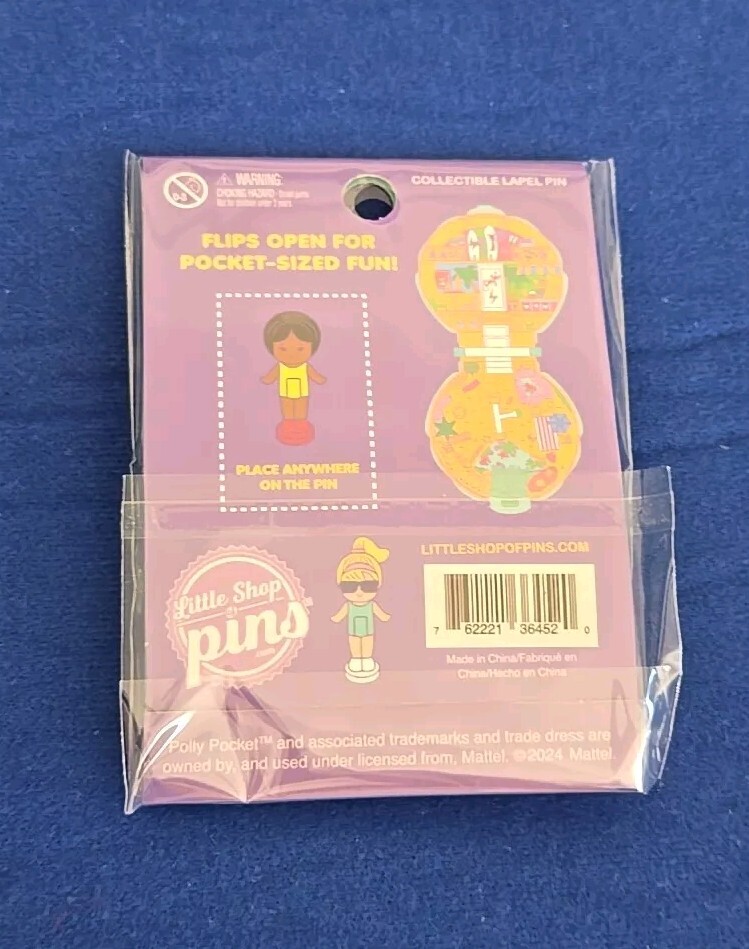 2024 SDCC COMIC CON EXCLUSIVE Polly Pocket Beach Compact Hinge Pin LE 400!!