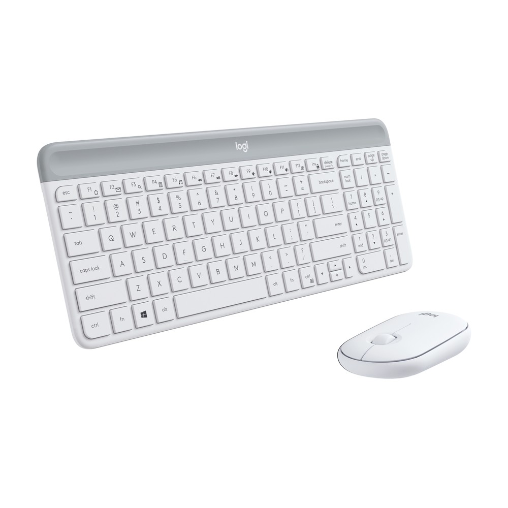 Logitech - MK470 Full-size Wireless Scissor Keyboard and Mouse Bundle for Win...