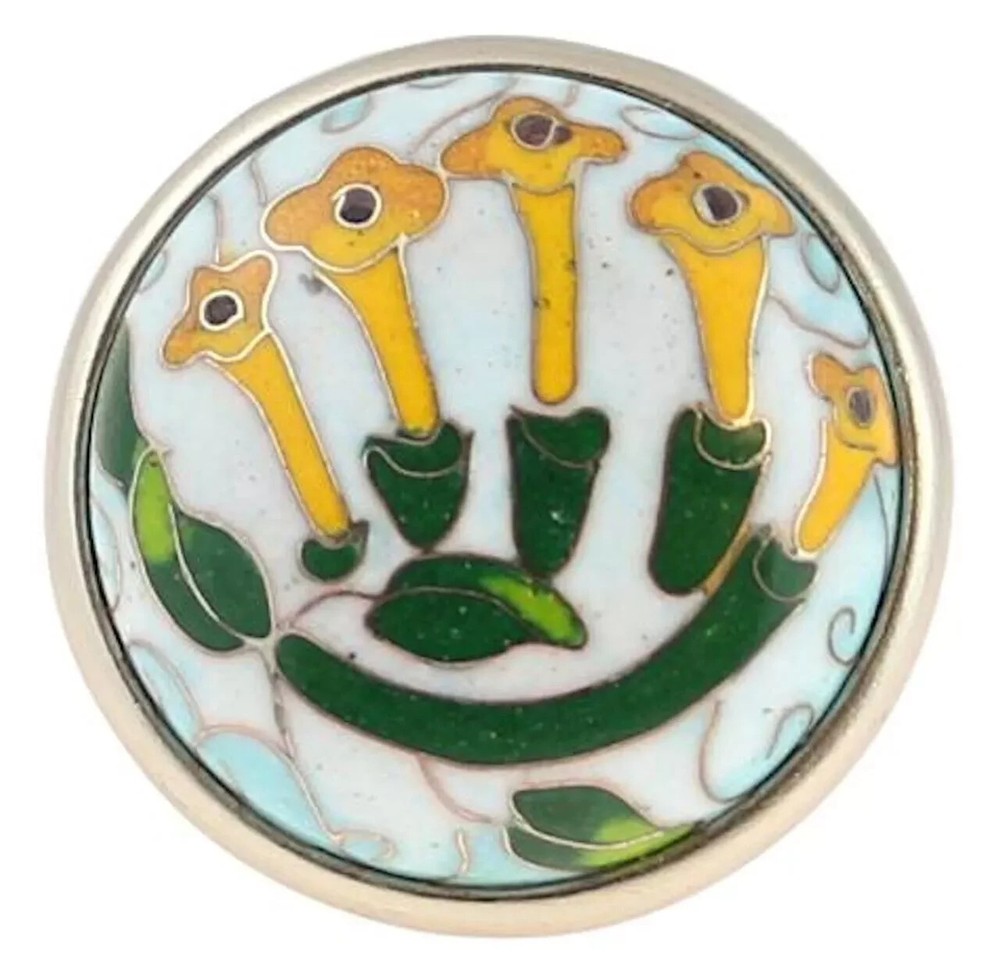 Ceramic Knob Pull Handle Cabinet Hardware Cloisonne Honeysuckle