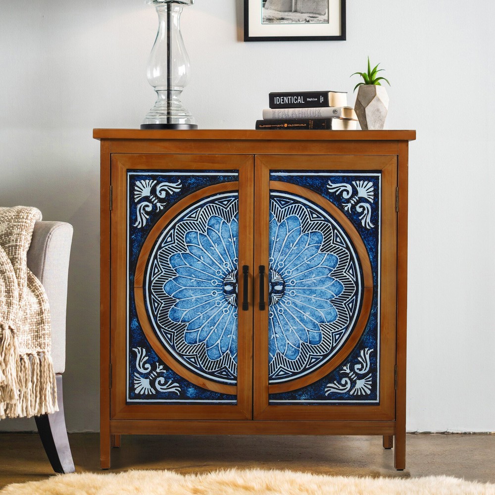 Accent Storage Cabinet 2 Doors Decorative Cabinet Buffet & Sideboard