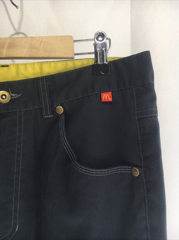 Timeless Elements For McDonalds Men Size 32X32 Black Work Employee Uniform Pants