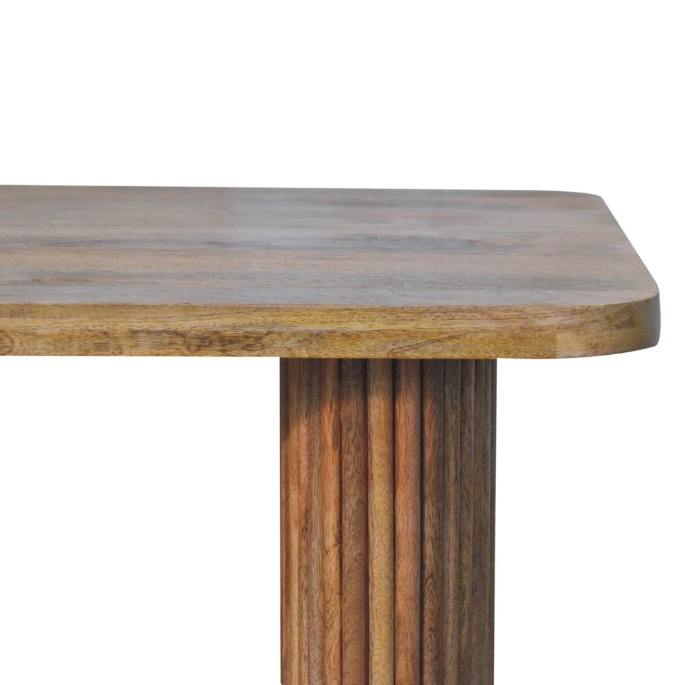 Modern Oak-ish Mango Wood Bench