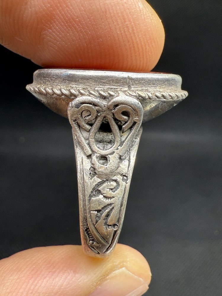 Silver Wonderful Ring Sassanian Ancient Agate Stone Unique
