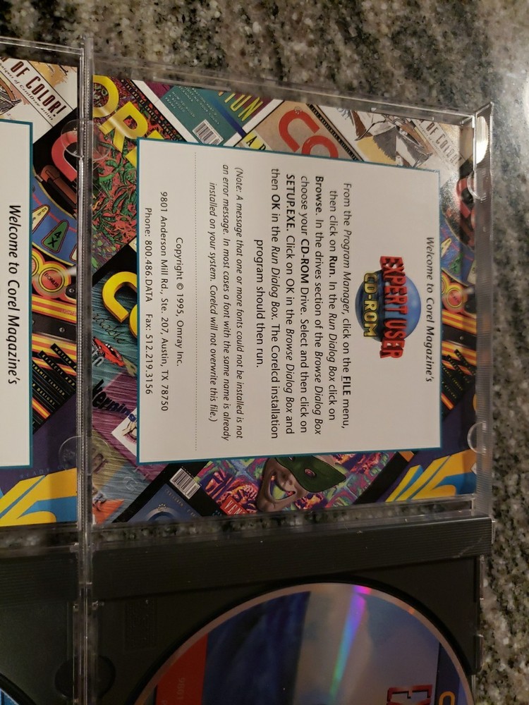 2 - Lot Corel Draw 4 & 5 PC CD ROM Software Desktop 1995 Windows 95