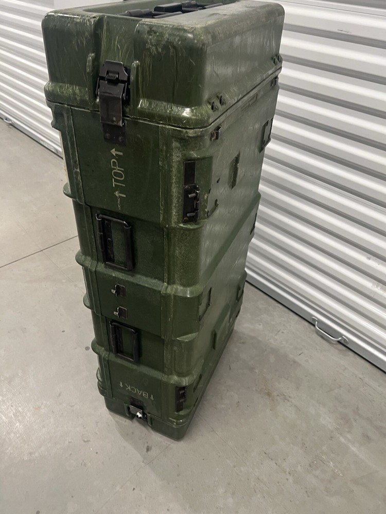 HARDIGG STYLE RACK MOUNT CASE GENERAL DYNAMICS MILITARY ELECTRONICS CRATE 34"-5U