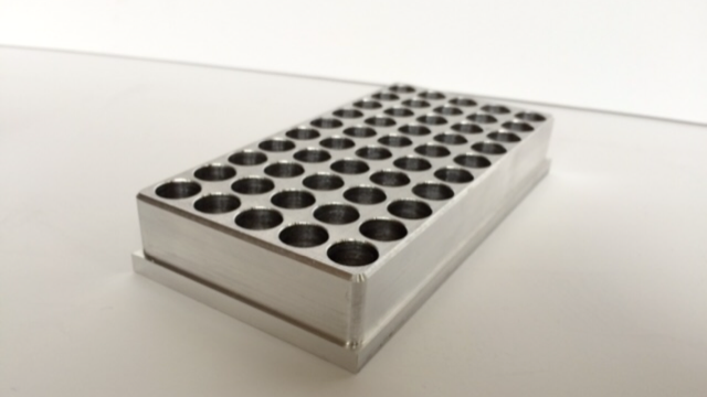 38 super Ammo Reloading Block Solid Aluminum 50 rounds