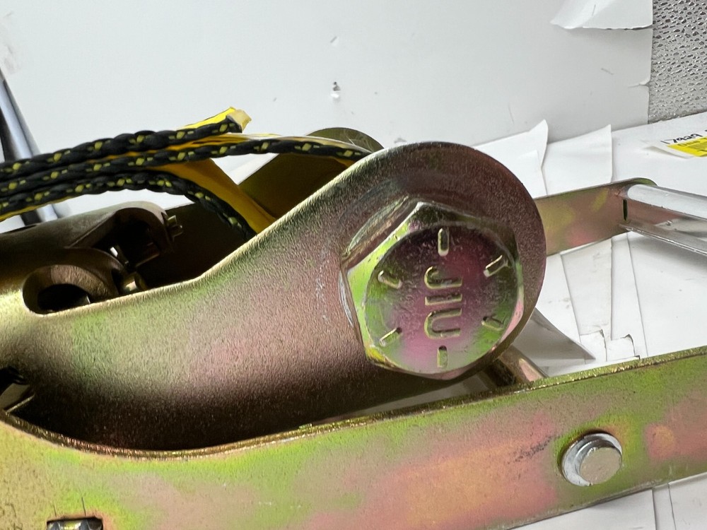 USCC US Cargo Control Ratchet Strap Hook 5400lbs Work Load Limit Yellow